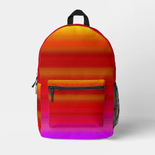 Abstrakter mehrfarbiger Streifen Bedruckter Rucksack