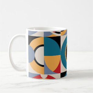 Abstrakter Memphis-Stil: Geometrischer Vintage-Sti Kaffeetasse
