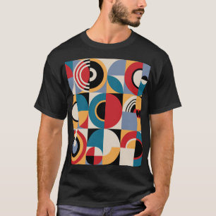 Abstrakter Memphis-Stil: Geometrischer Vintage-Sti T-Shirt