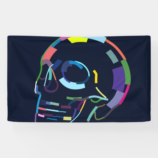 Abstrakter menschlicher Schädel Banner (Horizontal)