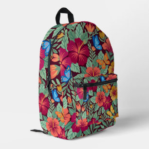 Abstrakter mexikanischer Hibiskus-Schmetterlinge-R Bedruckter Rucksack