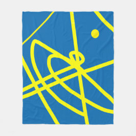 Abstrakter Minimalismus Gelbe Linien Blauer Decken