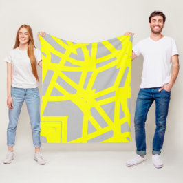 Abstrakter Minimalismus Gelbe Linien Grau Decken