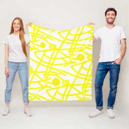 Abstrakter Minimalismus Gelbe Linien Weißer Decken