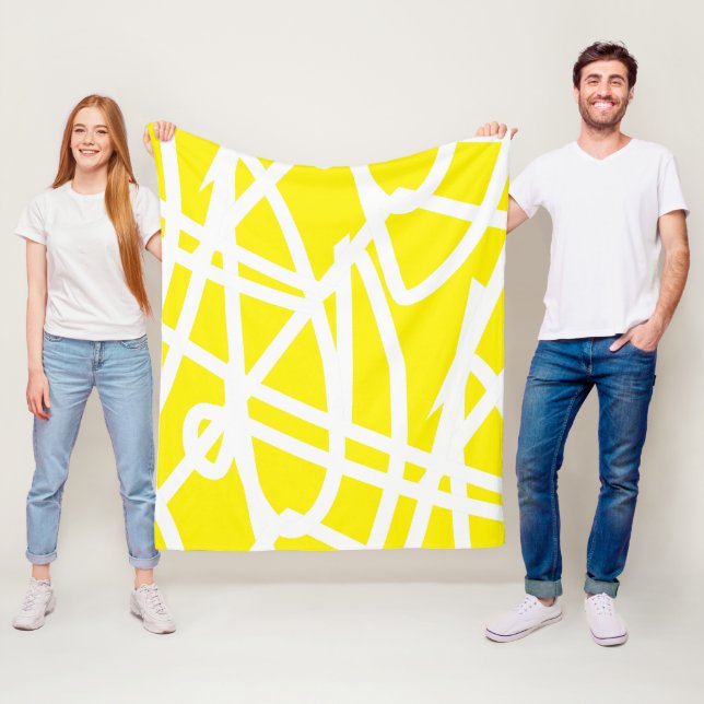 Abstrakter Minimalismus Weiße Linien Gelbe Decken (Beispiel)