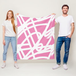 Abstrakter Minimalismus Weiße Linien Rosa Decken