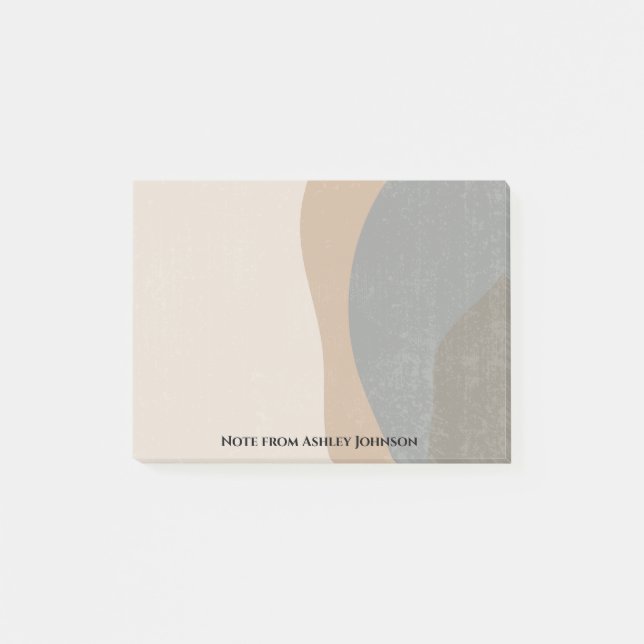 Abstrakter Minimalist-Designer Post-it Klebezettel (Vorderseite)
