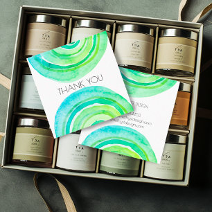 Abstrakter Minimalistischer Auftrag dank Wasserfar Quadratische Visitenkarte