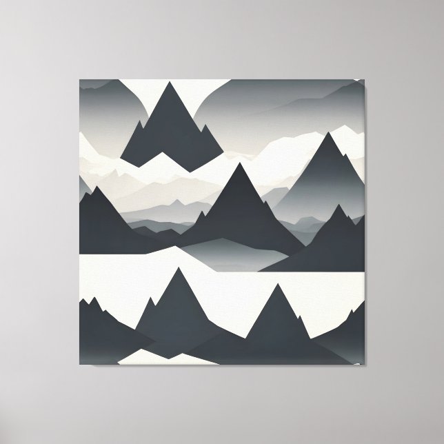Abstrakter Minimalistischer Berg Leinwanddruck (Vorderseite)