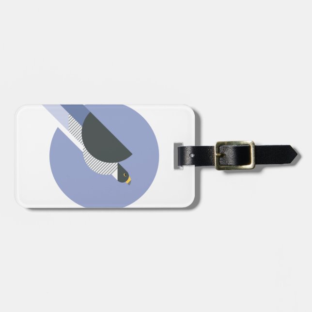 Abstrakter Minimalistischer Bird Gepäckanhänger (Vorderseite horizontal)