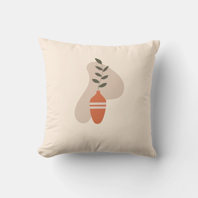 Abstrakter Minimalistischer Boho ästhetischer Mini Kissen (Vorderseite)