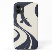 Abstrakter minimalistischer Navy-Handyhülle mit Vo