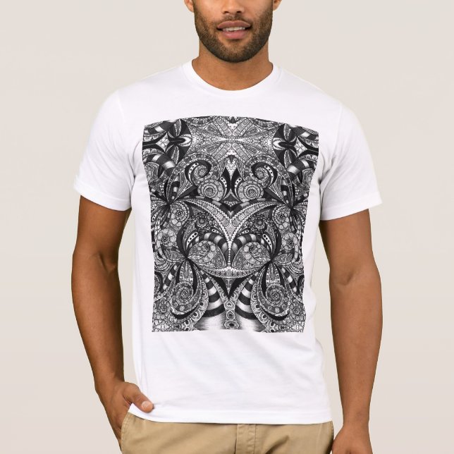 Abstrakter mit Blumenhintergrund des T - Shirt (Vorderseite)