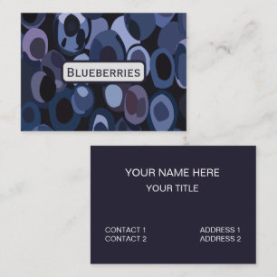 Abstrakter moderner Blueberry Fruchternährer Visitenkarte