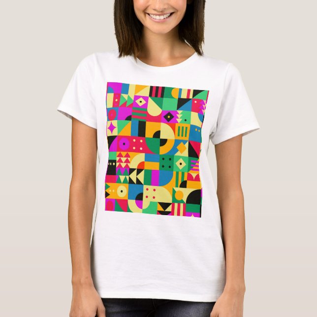 Abstrakter moderner Garten T-Shirt (Vorderseite)