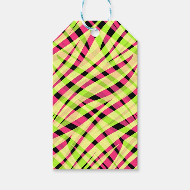 Abstrakter, moderner geometrisch gestreifter Somme Geschenkanhänger (Vorderseite)