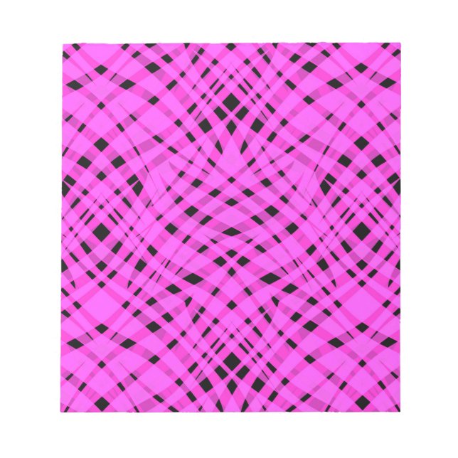 Abstrakter, moderner geometrisch hell gestreifter  notizblock (Vorderseite)