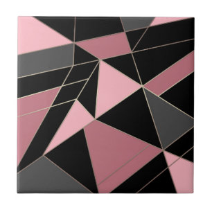 Abstrakter, moderner geometrischer Dreiecksdruck Fliese