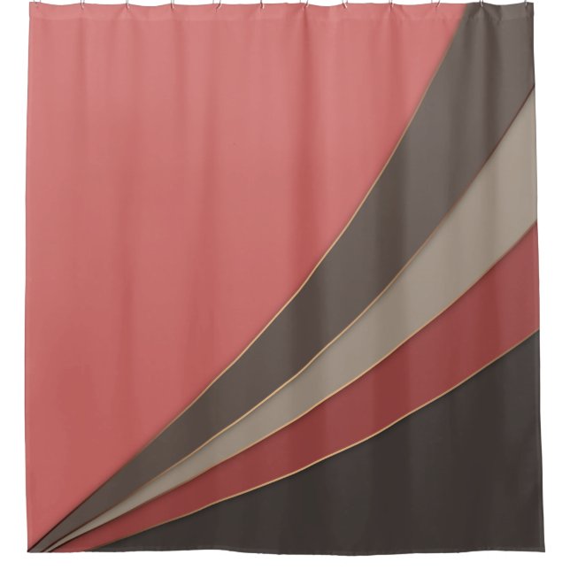 Abstrakter, moderner geometrischer, einfacher Druc Duschvorhang (Vorderseite)