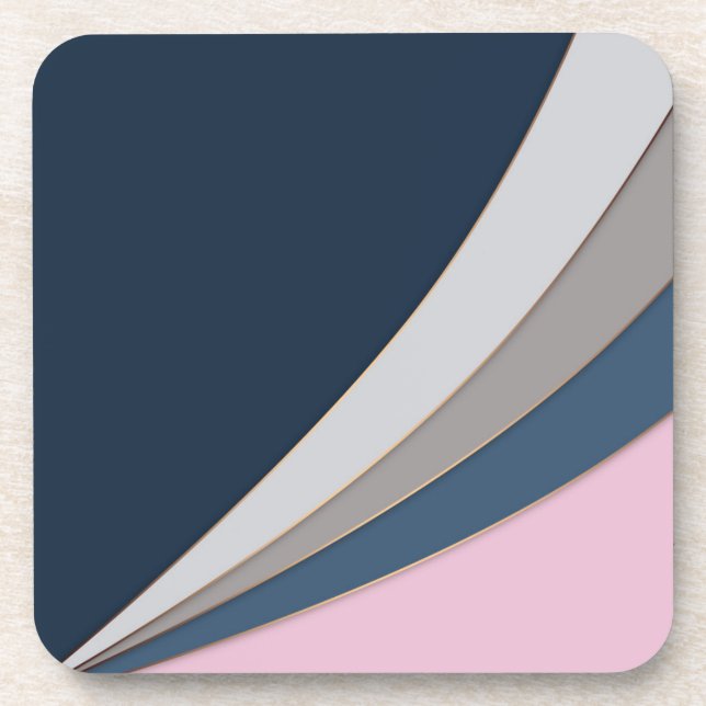 Abstrakter, moderner geometrischer, einfacher Druc Getränkeuntersetzer (Vorderseite)
