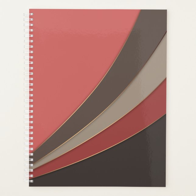 Abstrakter, moderner geometrischer, einfacher Druc Planer (Vorderseite)