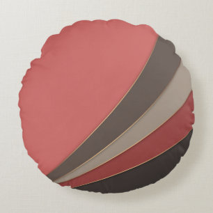 Abstrakter, moderner geometrischer, einfacher Druc Rundes Kissen