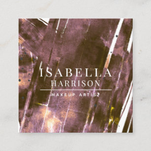 Abstrakter, moderner Makeup-Künstlercoffee Quadratische Visitenkarte