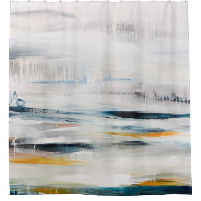 Abstrakter moderner Malhintergrund. zeitgemäß  Duschvorhang (Vorderseite)