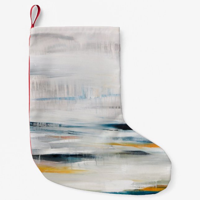 Abstrakter moderner Malhintergrund. zeitgemäß  Kleiner Weihnachtsstrumpf (Vorderseite)
