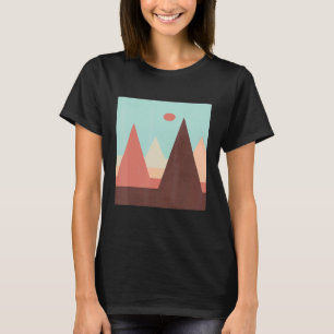 Abstrakter moderner Minimalberg T-Shirt