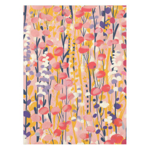 Abstrakter moderner Wildblumen-Blumen-Botanischer Tischdecke