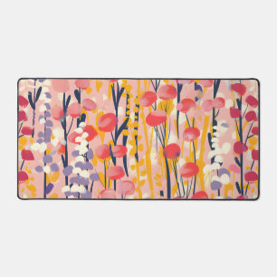 Abstrakter moderner Wildblumen-Blumengarten Schreibtischunterlage