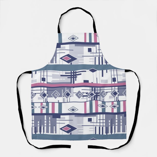 Abstrakter moderner Ziergeometrienvintag Schürze (Vorderseite)