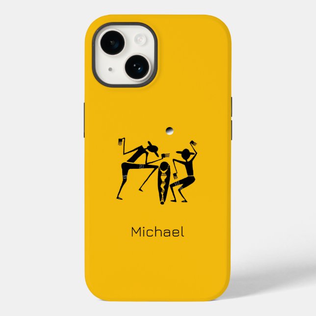 Abstrakter Mondlicht-Tanz Orange Case-Mate iPhone Hülle (Rückseite)