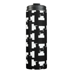 Abstrakter monochromer Hintergrund. Halbton-Illust Thermosbecher