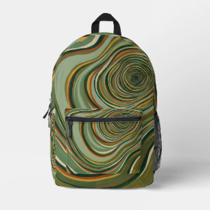 Abstrakter Mooswald-Rost-Psychedelic-Rucksack Bedruckter Rucksack