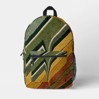 Abstrakter Mooswald-Roststreifen-Rucksack Bedruckter Rucksack