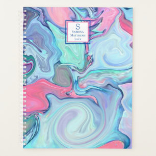 Abstrakter Multicolor Paint Swirl Planer
