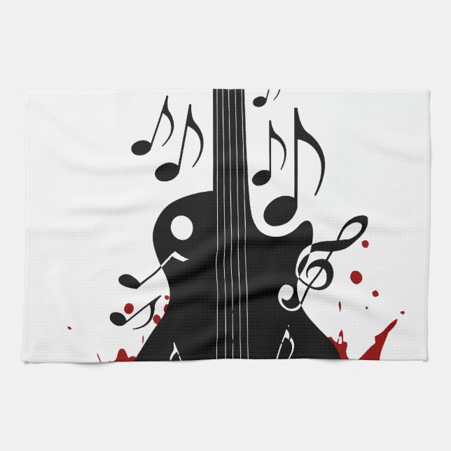 Abstrakter Musikhintergrund Handtuch (Horizontal)