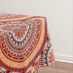 Abstrakter Musterentwurf Boho Mandala Tischdecke