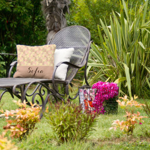 Abstrakter Mustername Graurosa Beige Kopfkissen Kissen