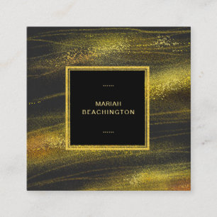 *~* abstrakter mutiger Goldstaub und Quadratische Visitenkarte