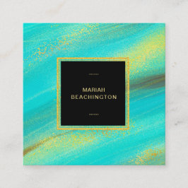 *~* abstrakter mutiger Goldstaub-und Quadratische Visitenkarte