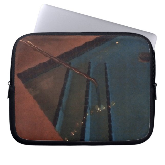 Abstrakter Nachtpool Laptopschutzhülle (Vorderseite)