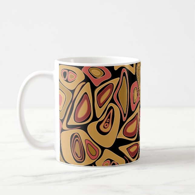 Abstrakter, nahtloser Texturdruck Kaffeetasse (Links)