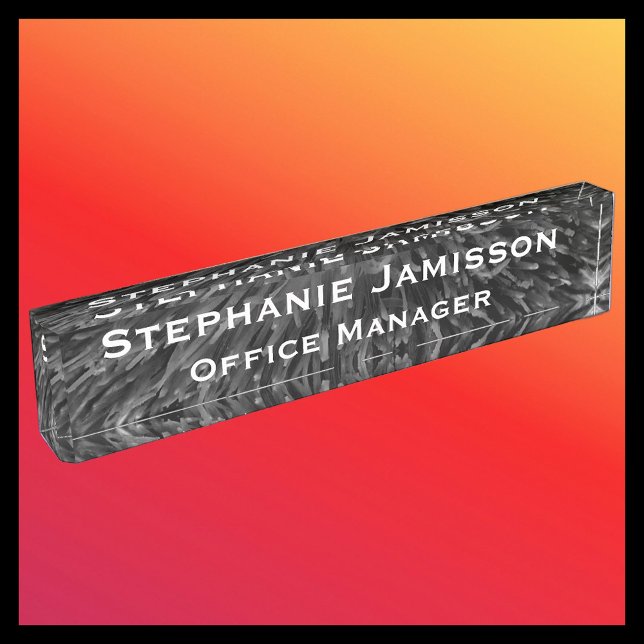 Abstrakter Name für Schwarzweiß-Macro Namensplakette (Von Creator hochgeladen)