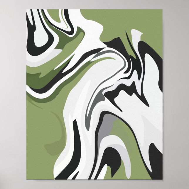 Abstrakter Naturfluss Poster (Vorne)