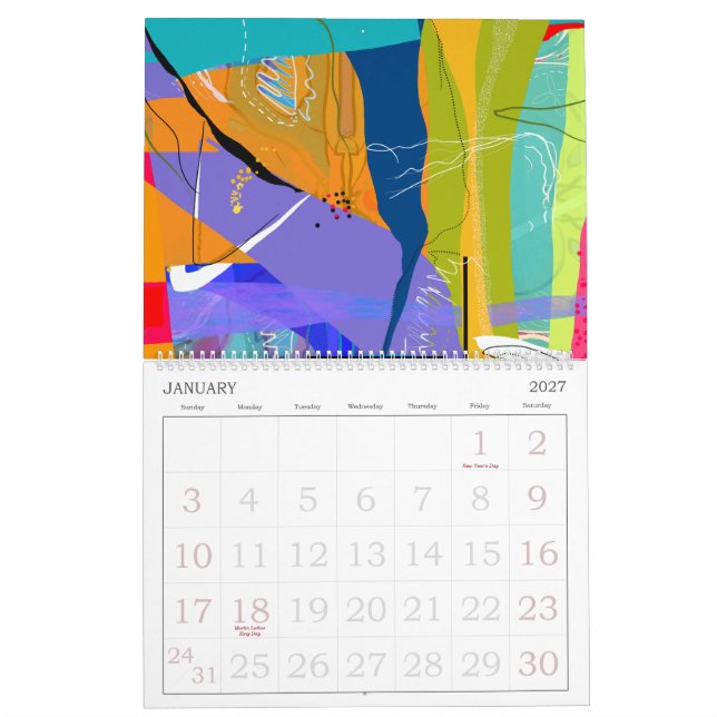 Abstrakter Naturkalender Kalender (Jan 2027)