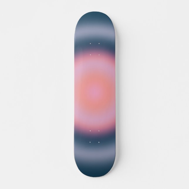 Abstrakter Navyblauer Gradient Skateboard (Vorne)