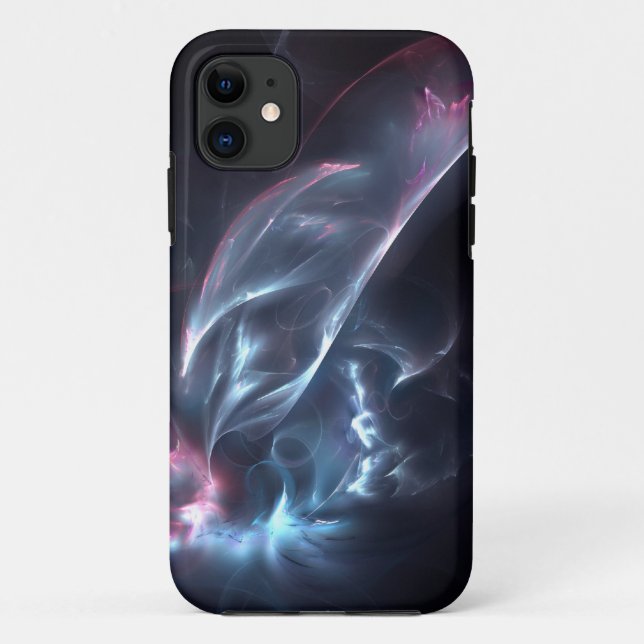 Abstrakter Nebel Blau und Lila Case-Mate iPhone Hülle (Rückseite)